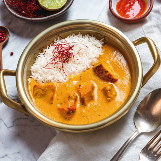 POLLO AL CURRY + ARROZ BLANCO